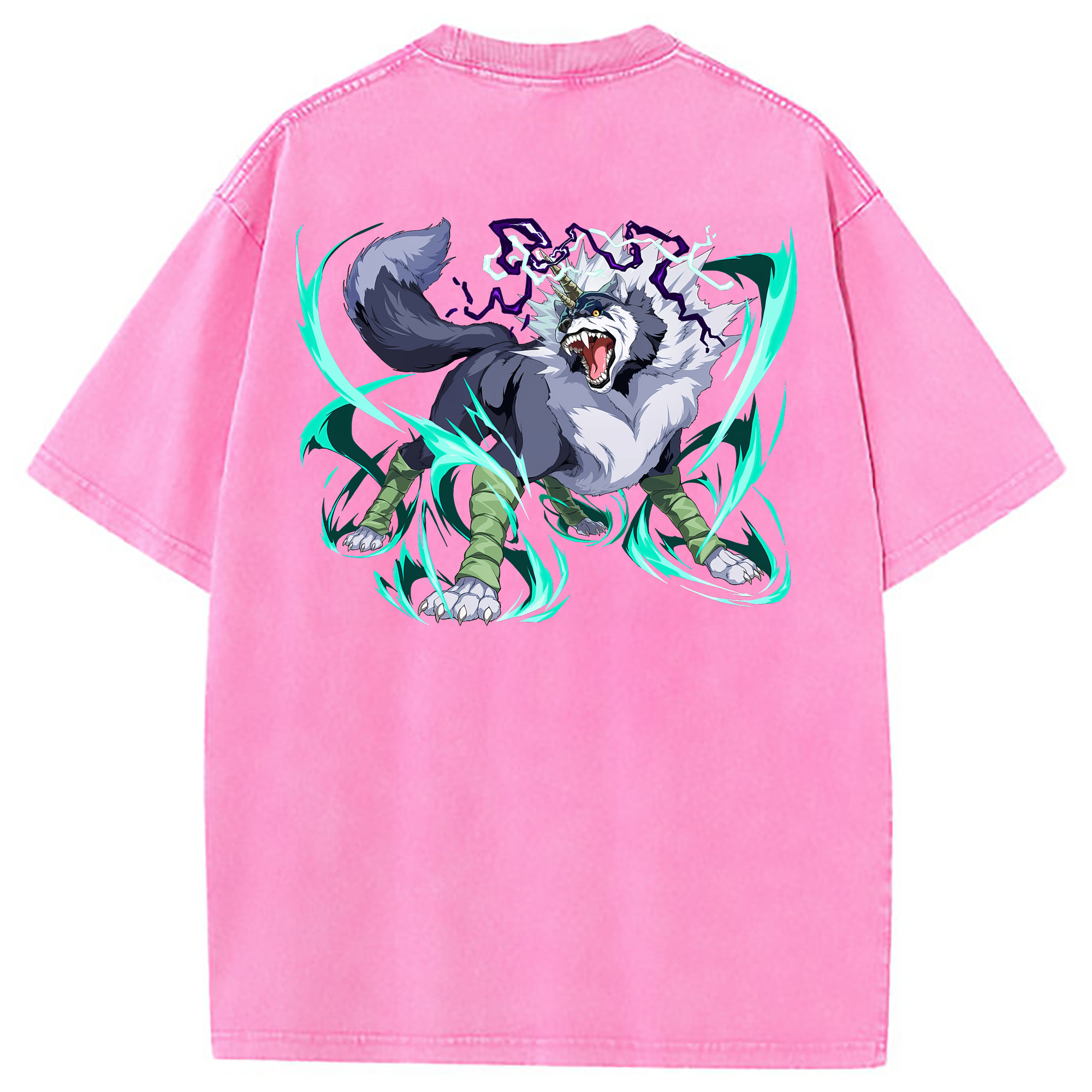 （画像用） 転スラ Regarding Reincarnated to Slime 綿100% ヴィンテージ風 半袖Tシャツ（背面プリント）